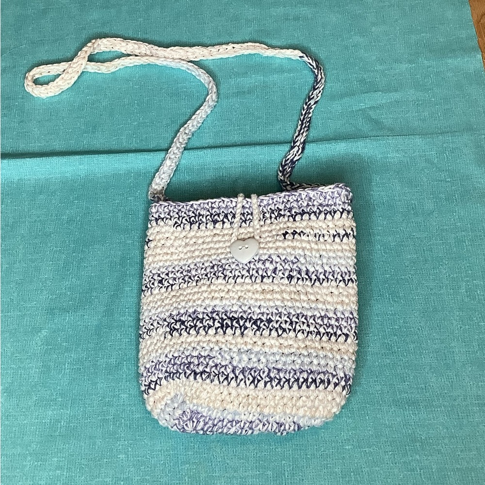 Hand crochet crossbody bag